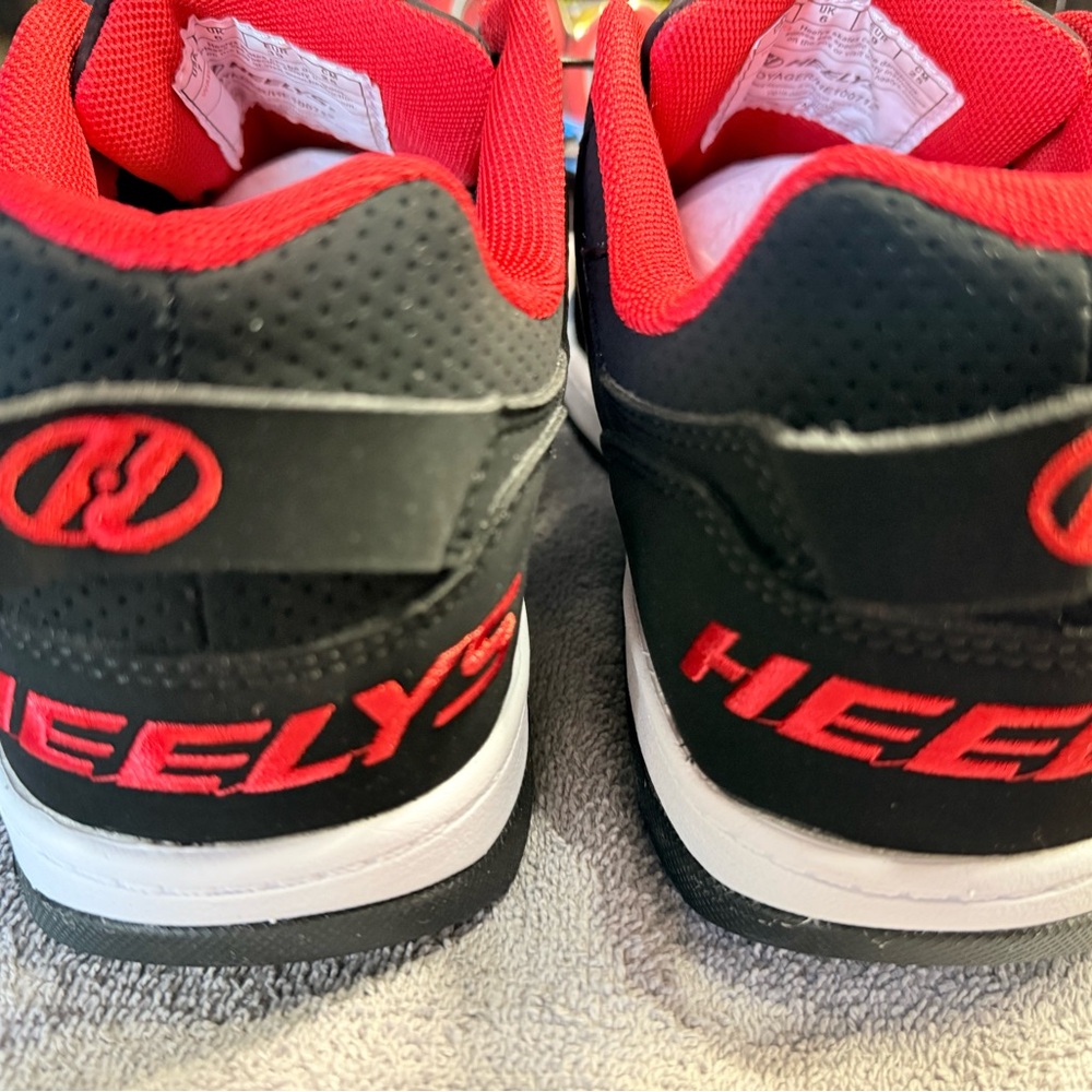 Heelys Kids Black and Red Sneakers with Wheels - Picture 6 of 8
